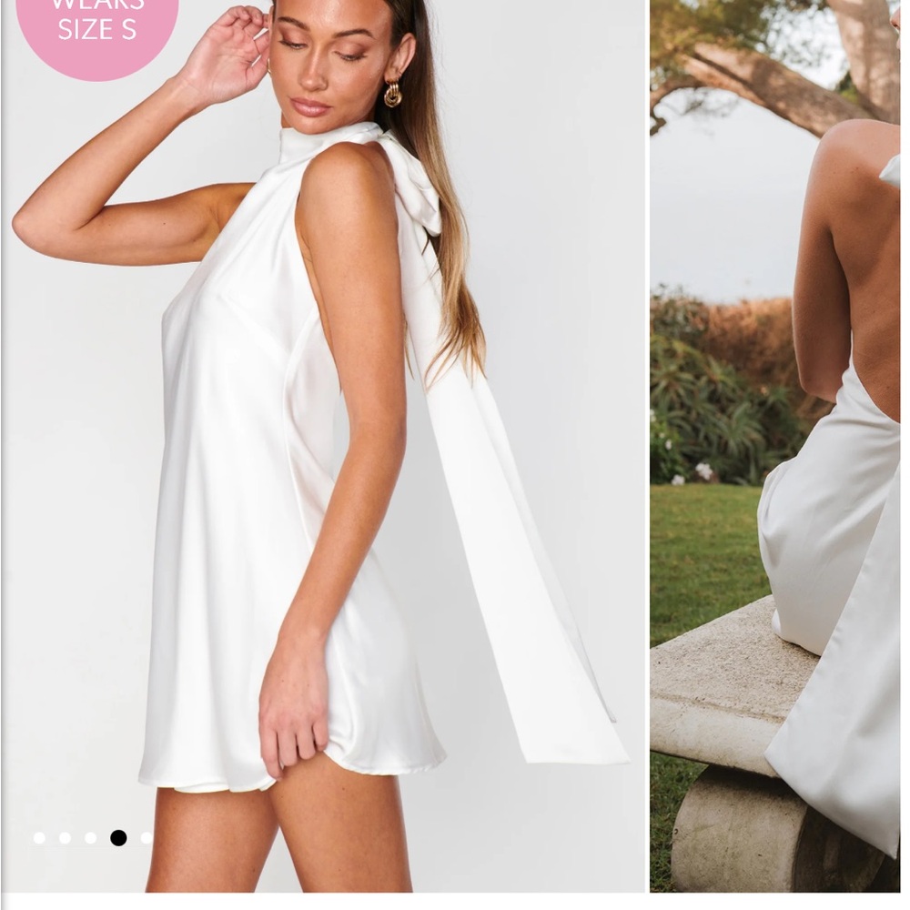 Show Me Your MuMu White Backless Halter Mini Dress *never worn